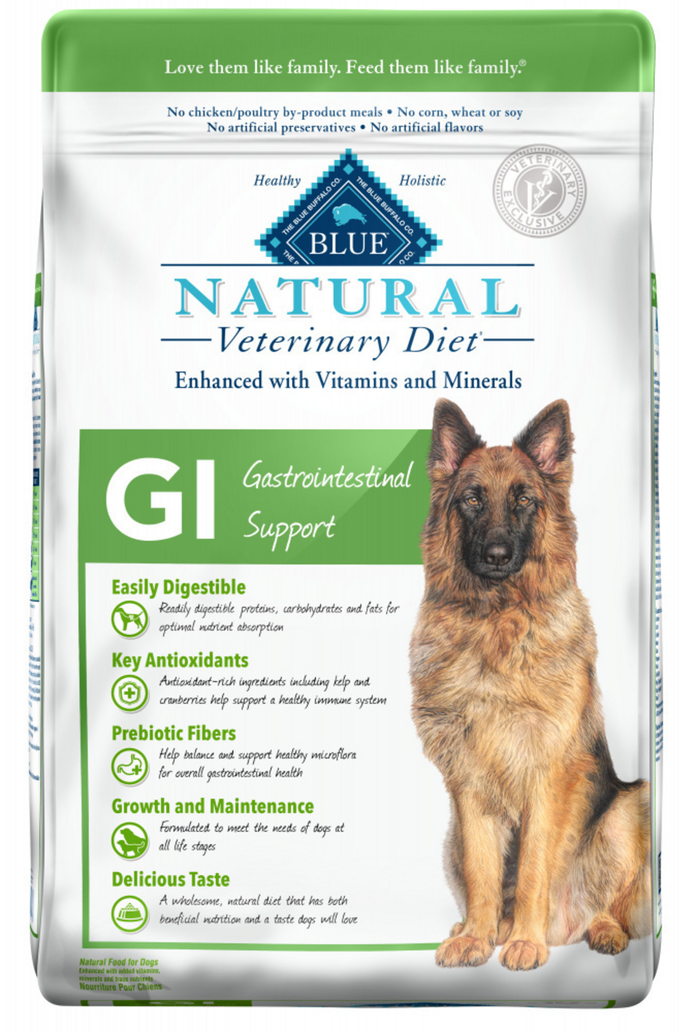 BLUE Natural Veterinary Diet GI Gastrointestinal Support Dry Dog Food 6lb