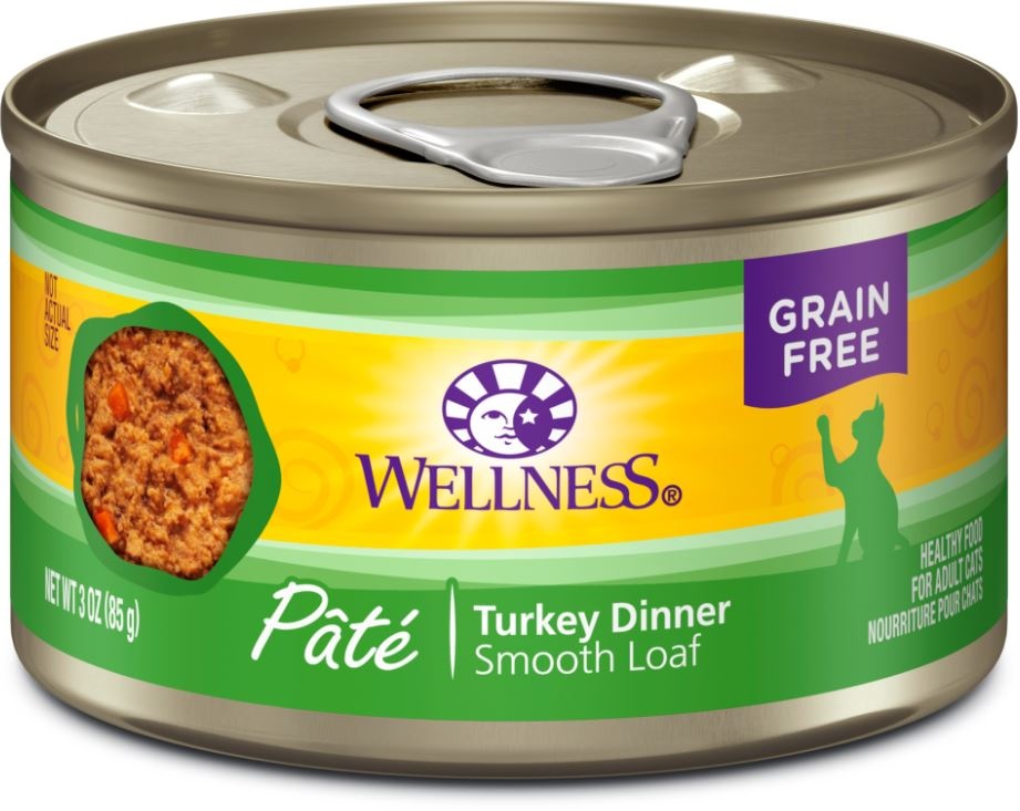 Wellness Complete Health Natural Grain Free Turkey Pate Wet Canned Cat Food 3oz case of 24