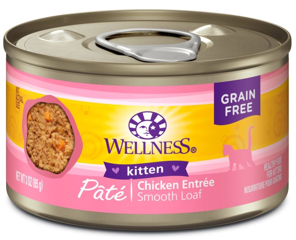 Wellness Complete Health Natural Grain Free Kitten Health Chicken Recipe Wet Canned Cat Food 3oz case of 24