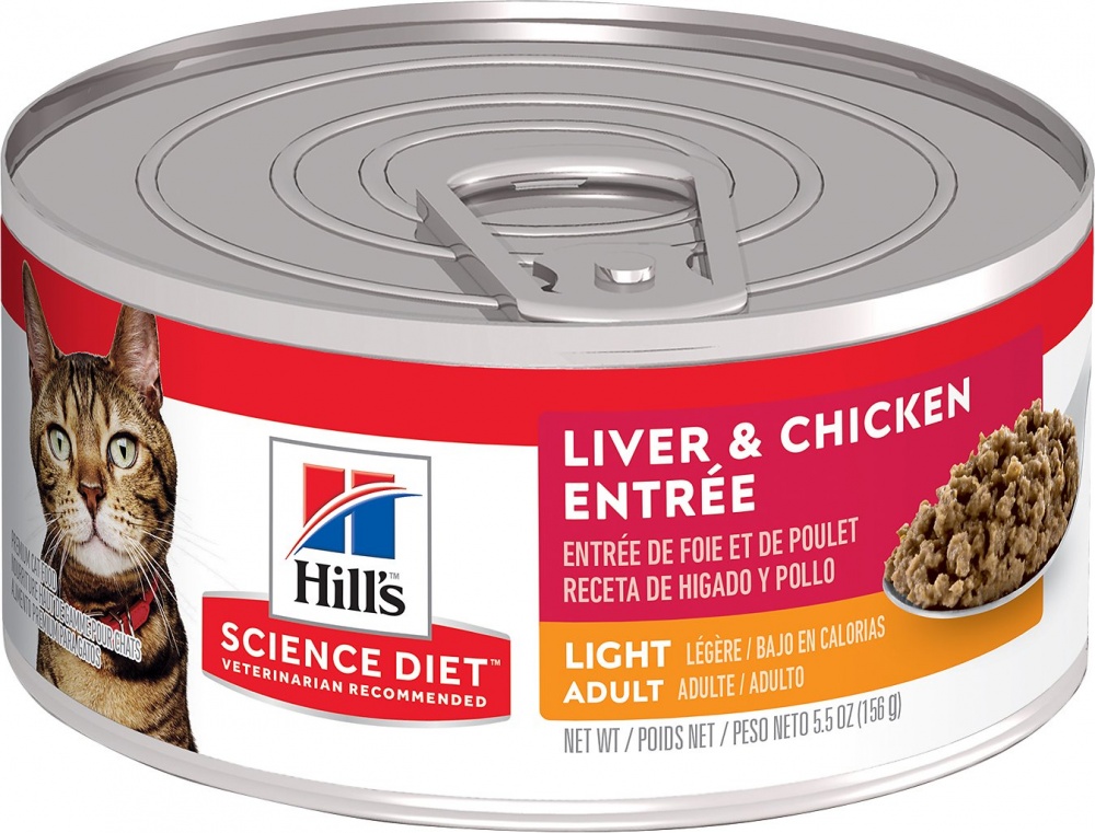Hills Science Diet Adult Light Liver  Chicken Entree Canned Cat Food
