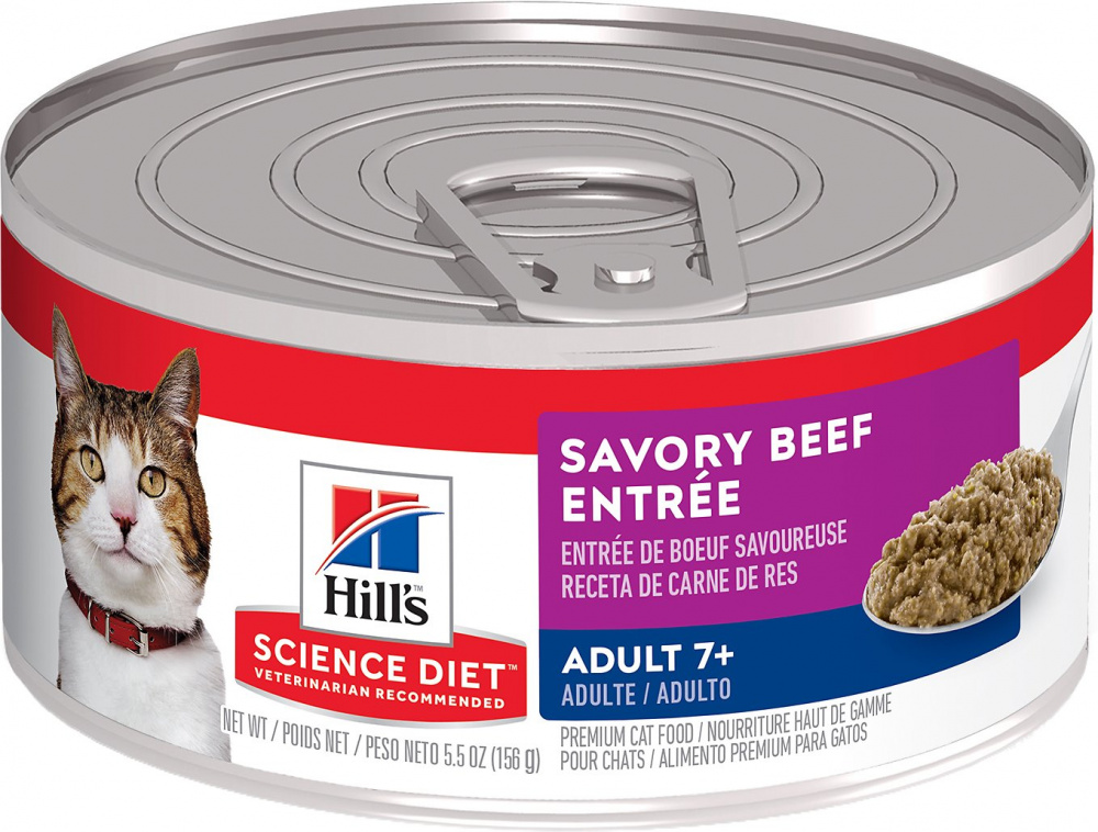 Hills Science Diet Adult 7 Savory Beef Entree Canned Cat Food