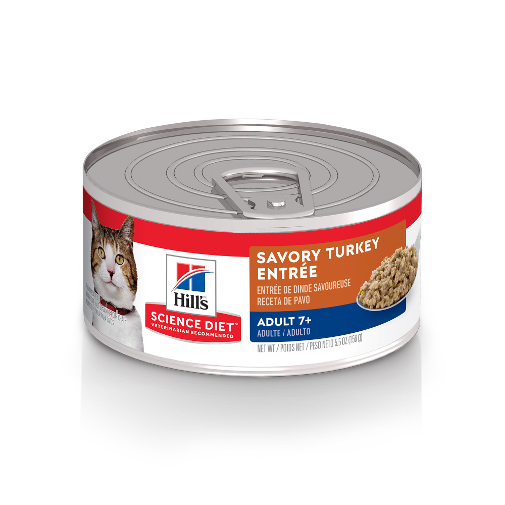 Hills Science Diet Adult 7 Savory Turkey Entree Canned Cat Food