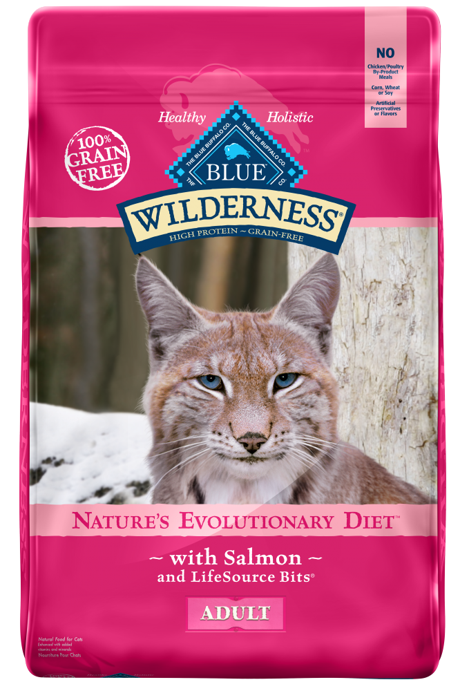 Blue Buffalo Wilderness High-Protein Grain-Free Adult Salmon Recipe Dry Cat Food 11-lb