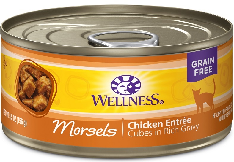 Wellness Grainfree Natural Cubed Chicken Recipe Wet Canned Cat Food 3oz case of 24