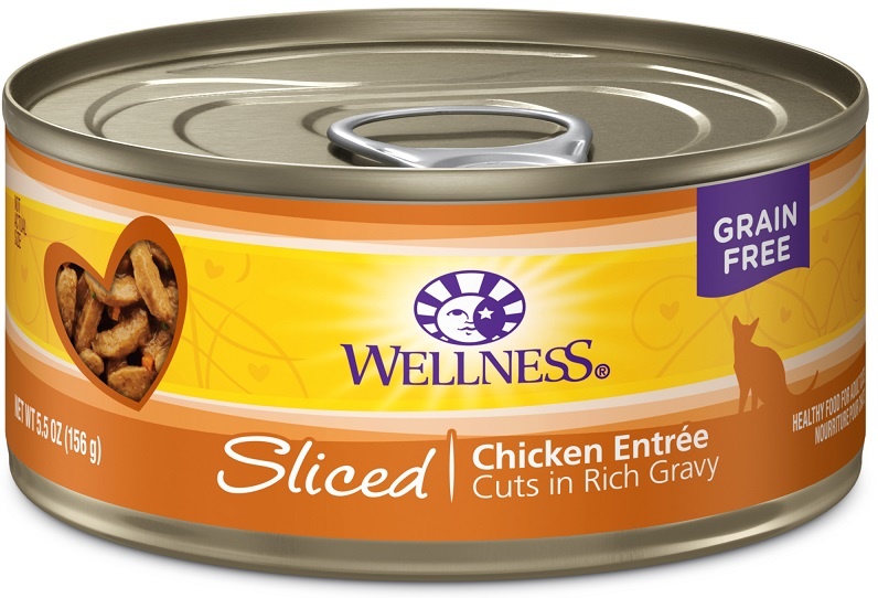 Wellness Grain Free Natural Sliced Chicken Entree Wet Canned Cat Food 3oz case of 24