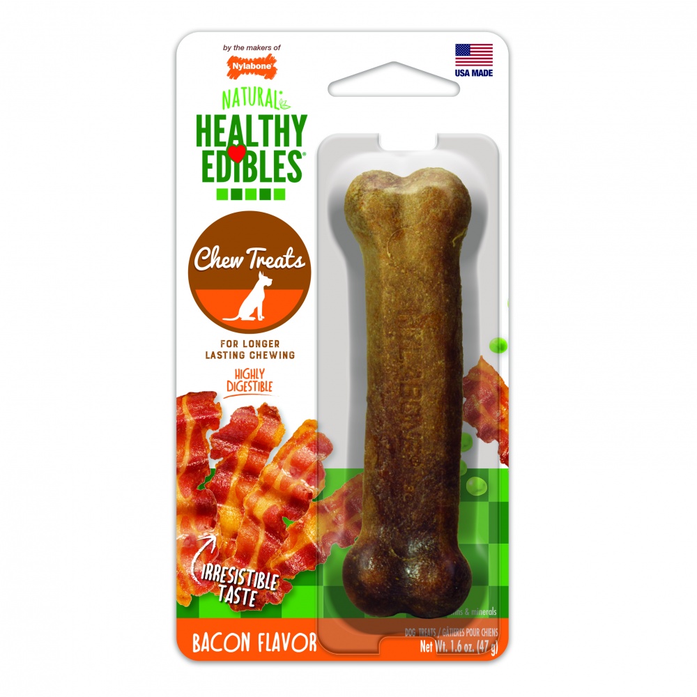 Nylabone Healthy Edibles Bacon Bone Treat Regular