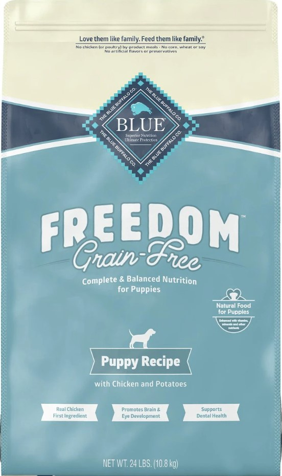 Blue Buffalo Freedom Grain-Free Puppy Chicken Recipe Dry Dog Food 24-lb