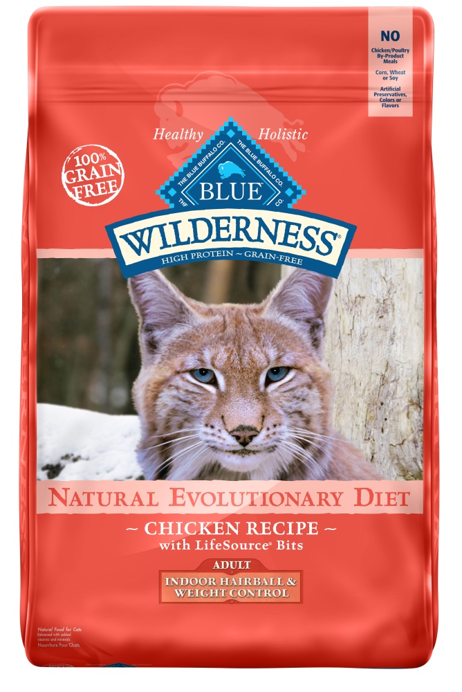 Blue Buffalo Wilderness High-Protein Grain-Free Indoor Adult Hairball & Weight Control Chicken Recipe Dry Cat Food 11-lb