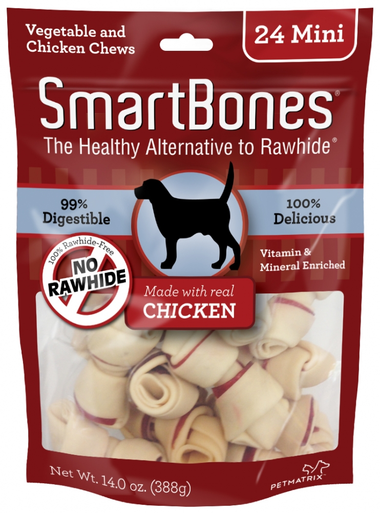SmartBones Mini Chicken Chew Bones Dog Treats 24-pack