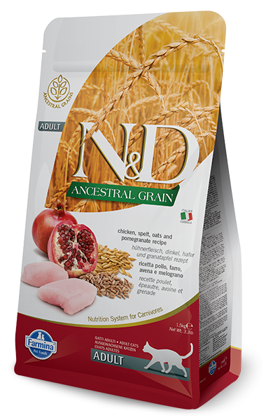 Farmina ND Natural  Delicious Low Grain Adult Chicken  Pomegranate Dry Cat Food 33lb