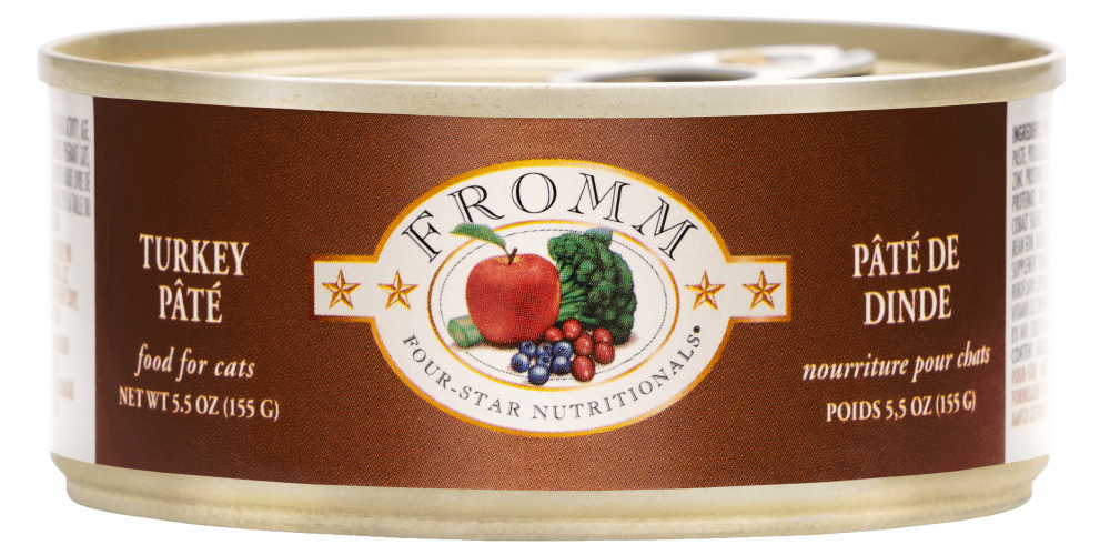 Fromm Four Star Turkey Pate Canned Cat Food 55oz case of 12