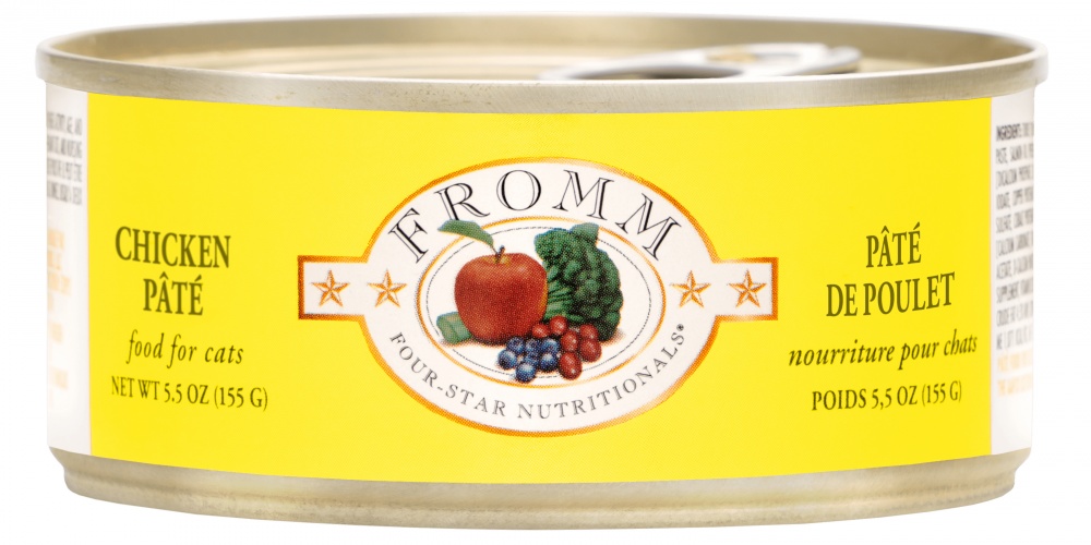 Fromm Four Star Chicken Pate Canned Cat Food 55oz case of 12
