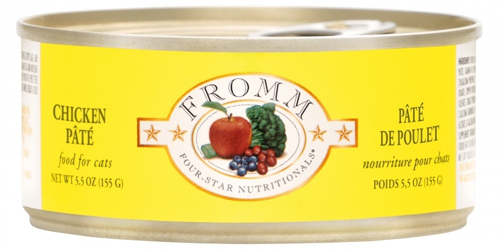 Fromm Four Star Chicken Pate Canned Cat Food 55oz case of 12