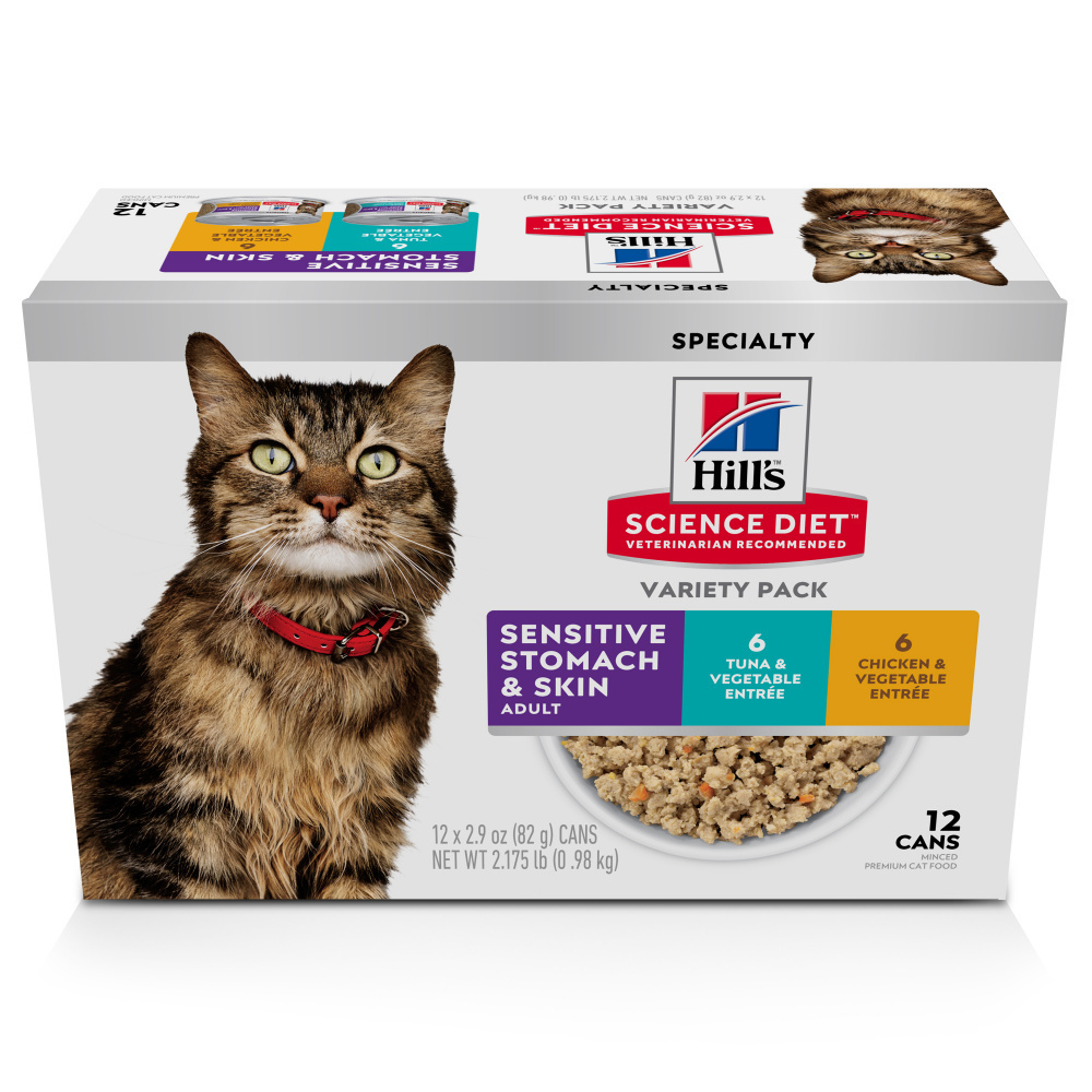 Hills Science Diet Sensitive Stomach  Skin Variety Pack Adult Canned Cat Food