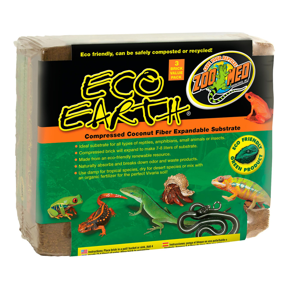 Zoo Med Eco Earth Compressed Coconut Fiber Single Brick