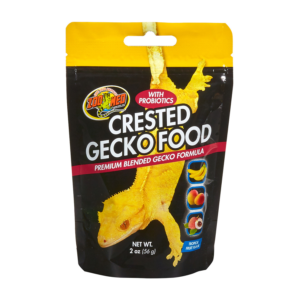 Zoo Meds Crested Gecko Food Premium Blended Gecko Formula Tropical Fruit 2-oz