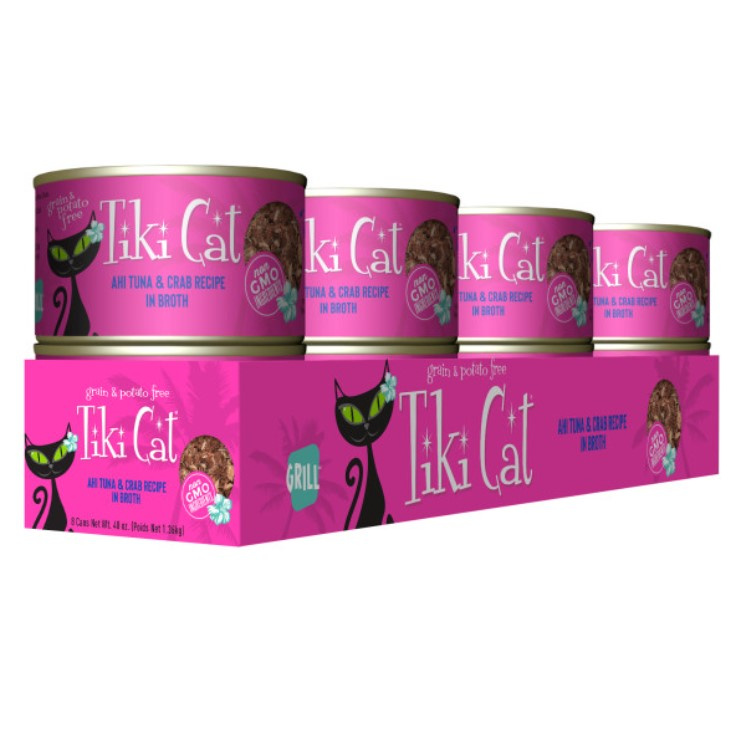 Tiki Cat Hawaiin Grill Ahi Tuna Canned Wet Cat Food 6ozcase of 8