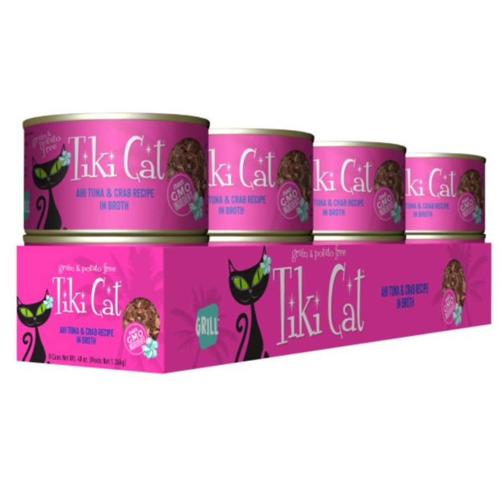 Tiki Cat Hawaiin Grill Ahi Tuna Canned Wet Cat Food 6ozcase of 8