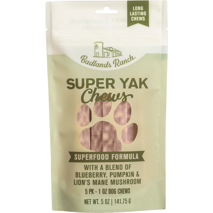 Badlands Ranch Super Yak Chew Blueberry Pumpkin & Lion's Mane Dog