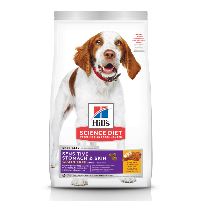 Hill's Science Diet Adult Sensitive Stomach & Skin Grain Free Chicken &  Potato Recipe Dry Dog food | Petflow.com