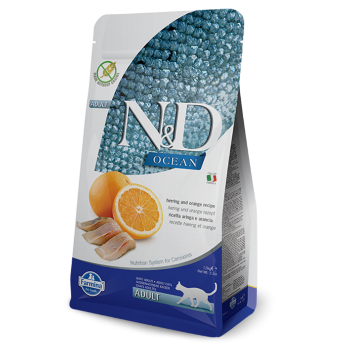 Farmina N&D Ocean Feline Herring & Orange Adult Dry Cat Food