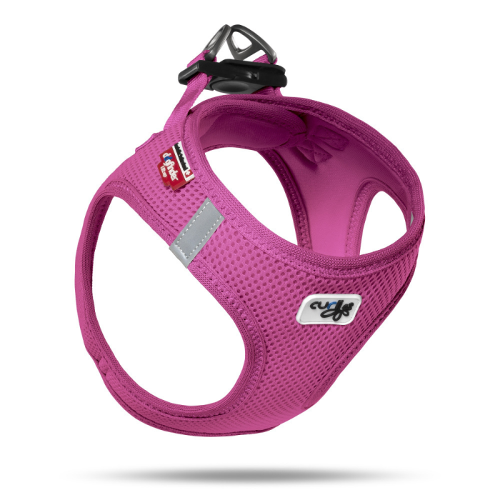Curli Vest Harness curli Clasp Air-Mesh Fuchsia | Petflow.com