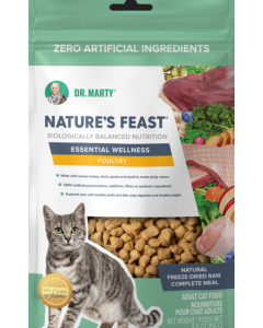 Dr. Marty Nature's Feast Essential Wellness  Poultry Freeze Dried Raw Cat Food