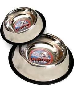 Loving Pets Ruff N Tuff Traditional No Tip Stainless Steel Pet Dishes
