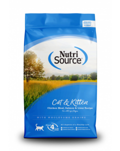 NutriSource Cat & Kitten Chicken, Salmon & Liver Dry Cat Food