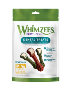 Whimzees Daily Use Brushzees Medium Pack Dental Dog Treats