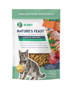 Dr. Marty Nature's Feast Essential Wellness Beef, Salmon and Poultry Freeze Dried Raw Cat Food