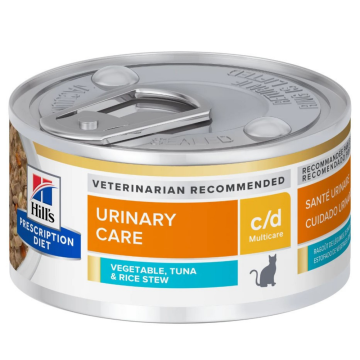 Hill's Prescription Diet Feline c/d Multicare Urinary Care Vegetable, Tuna & Rice Stew Canned Cat Food