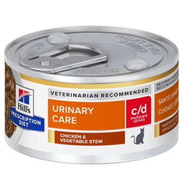Hill's Prescription Diet Feline c/d Multicare Stress Urinary Care Chicken & Vegetable Stew Canned Cat Food