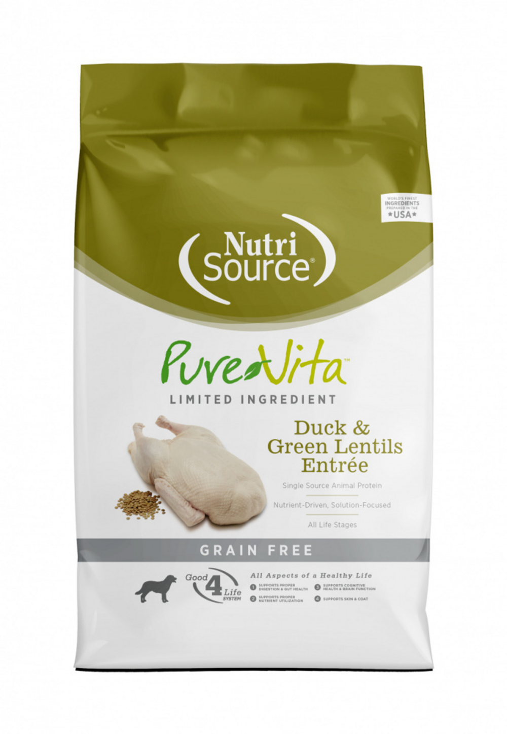 PureVita Grain Free Duck & Green Lentils Recipe Dry Dog Food
