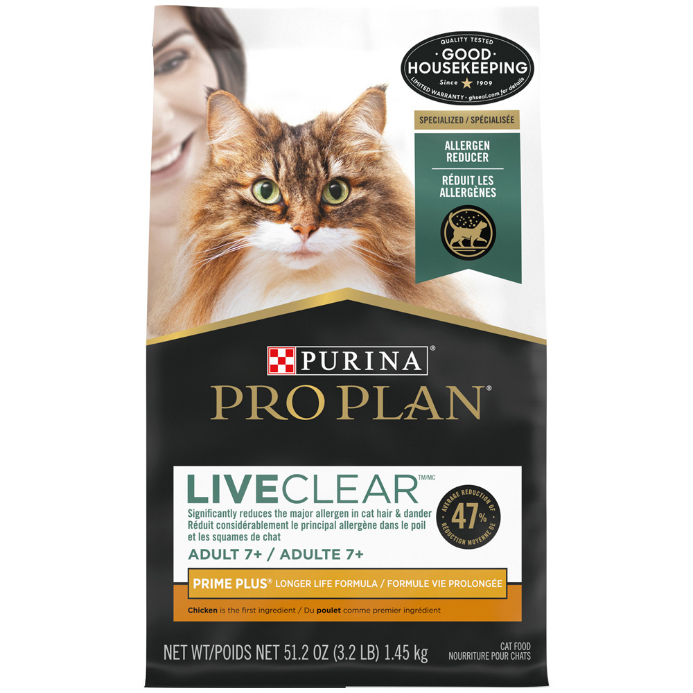 ProPlan LIVECLEAR Allergen Reducing Chicken and Rice Senior 7+ Dry Cat Food
